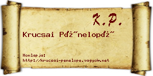 Krucsai Pénelopé névjegykártya